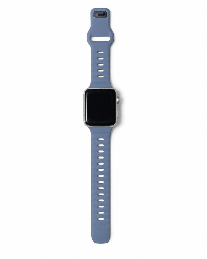 Model wearing Sport Strap Raw for Apple Watch – Ocean Blue Apple Watch band