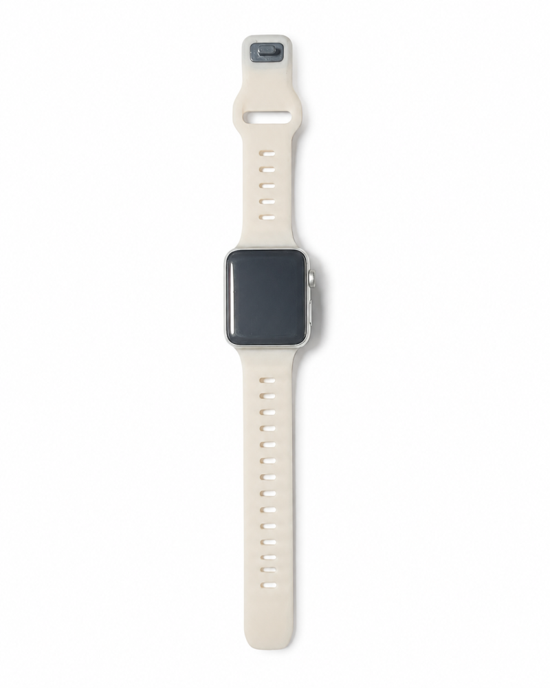 Model wearing Sport Strap Raw for Apple Watch – Glow in the Dark Apple Watch band