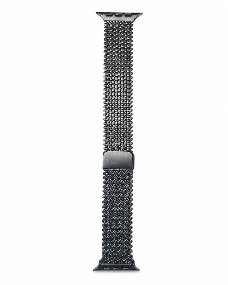 Model wearing Zoe Magnetic Band for Apple Watch – Black Metal Apple Watch Band Apple Watch band