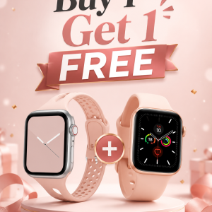 Model wearing Rose Gold White Stainless Steel Band for Apple Watch Apple Watch band