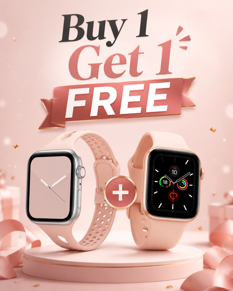 Model wearing Rose Gold White Stainless Steel Band for Apple Watch Apple Watch band