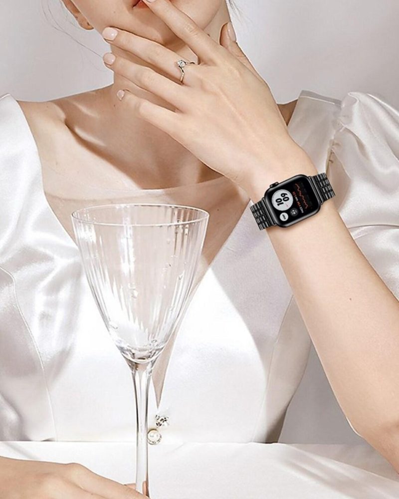 Black Matrix Stainless Steel Band for Apple Watch - Image 5