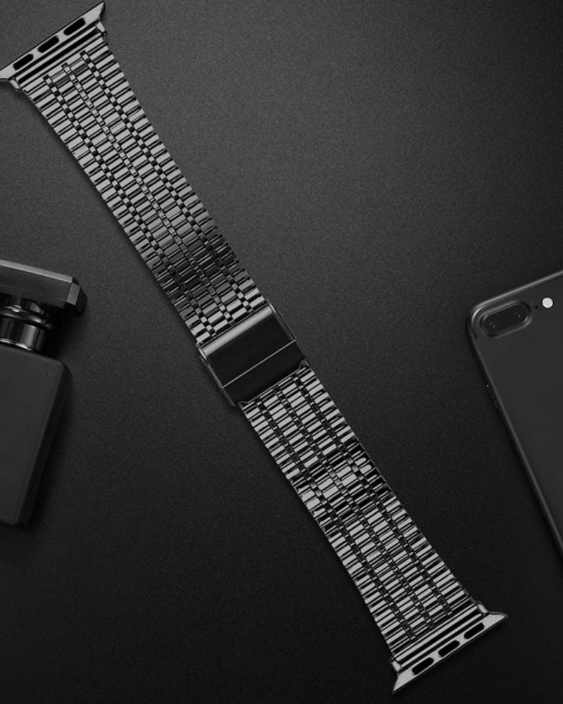 Black Matrix Stainless Steel Band for Apple Watch - Image 7