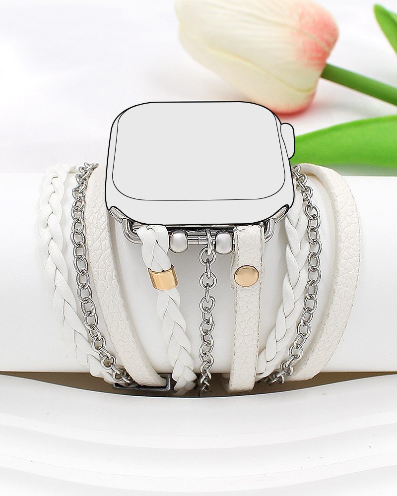 Brie Boho Wrap for Apple Watch - White
