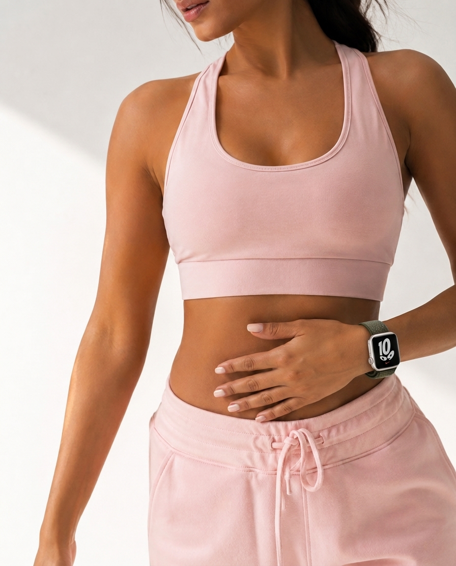 Model wearing Cargo Sport Loop Active Band For Apple Watch Apple Watch band