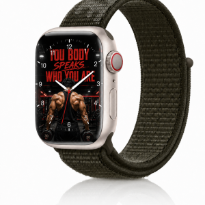 Model wearing Cargo Sport Loop Active Band For Apple Watch Apple Watch band