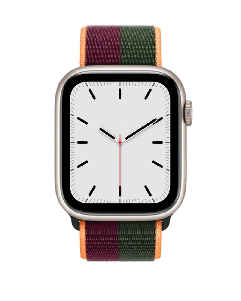 Dark Cherry / Forest Green Sport Loop Band For Apple Watch - Image 3
