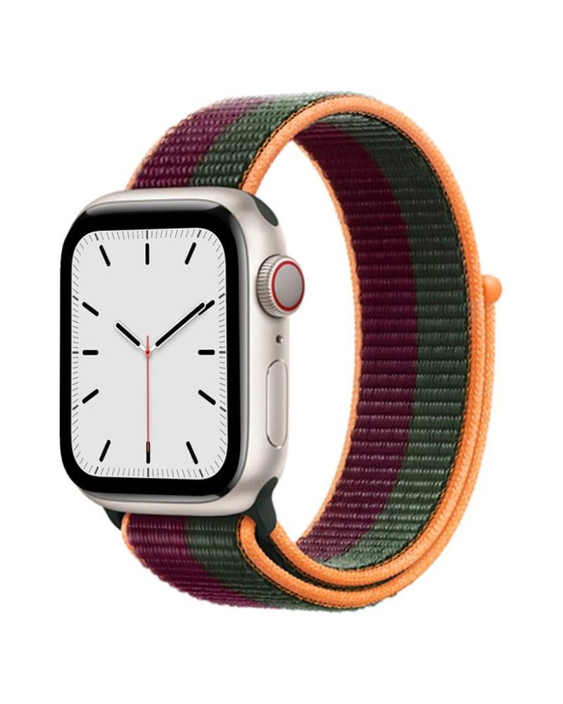 Dark Cherry / Forest Green Sport Loop Band For Apple Watch - Image 5