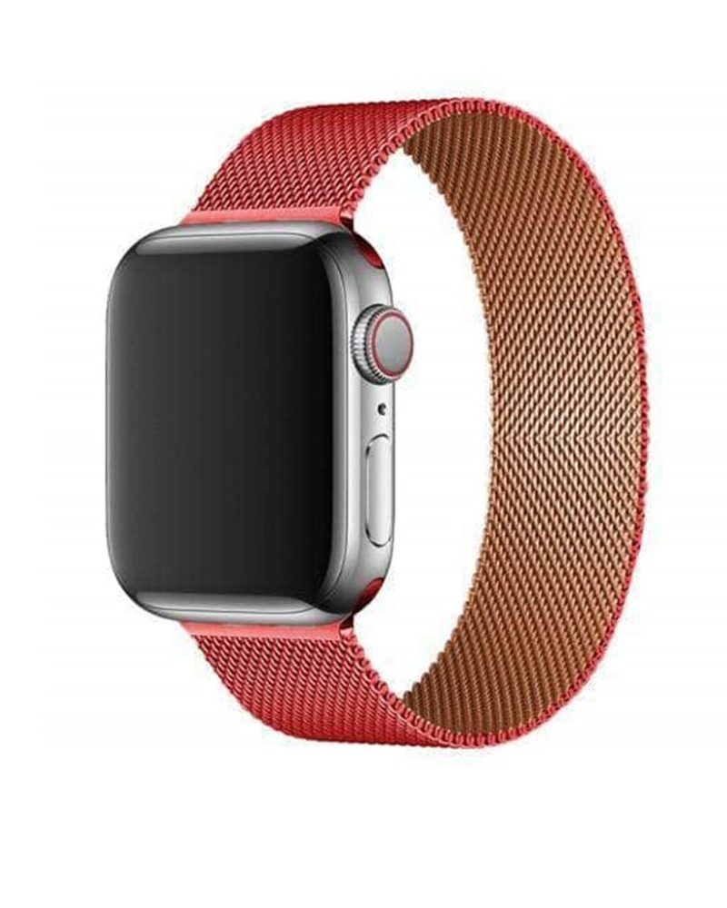 Duo Red/Rose Pink Milanese Loop for Apple Watch