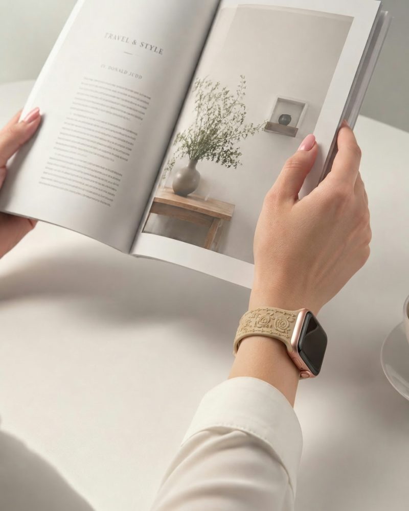 Alternative view of FloraFit Sport Band for Apple Watch - Milk Tea