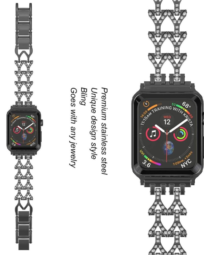 Genevieve Bracelet Band For Apple Watch - Black - Image 6