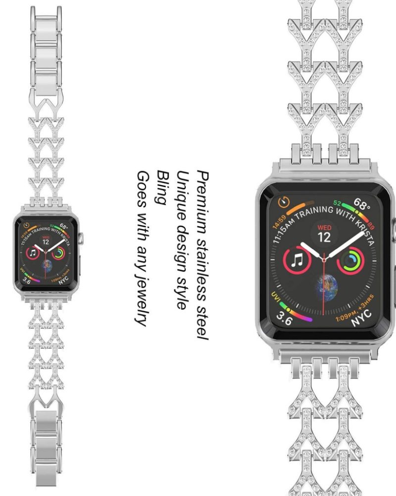 Genevieve Bracelet Band For Apple Watch - Silver - Image 5