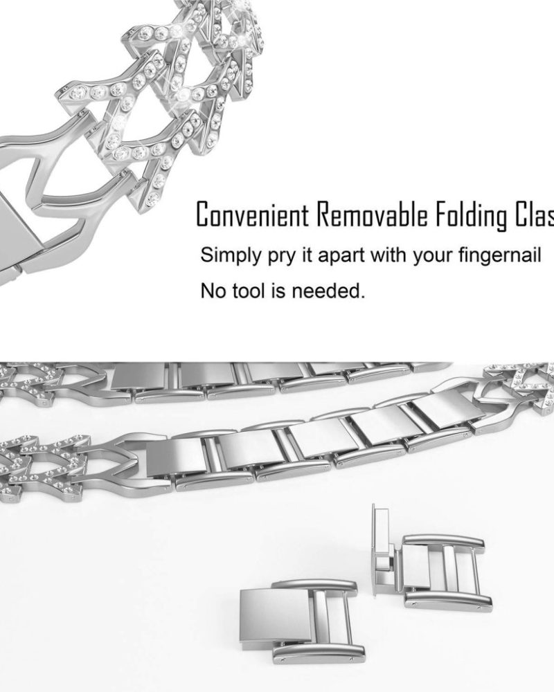 Genevieve Bracelet Band For Apple Watch - Silver - Image 8