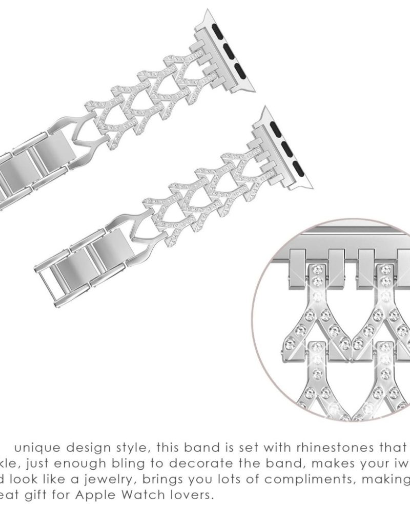 Genevieve Bracelet Band For Apple Watch - Silver - Image 6
