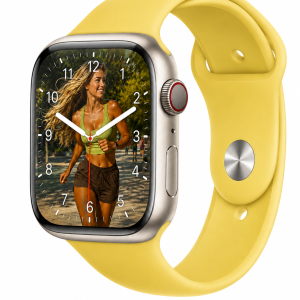 Model wearing Lemon Zest Sport Band for Apple Watch Apple Watch band