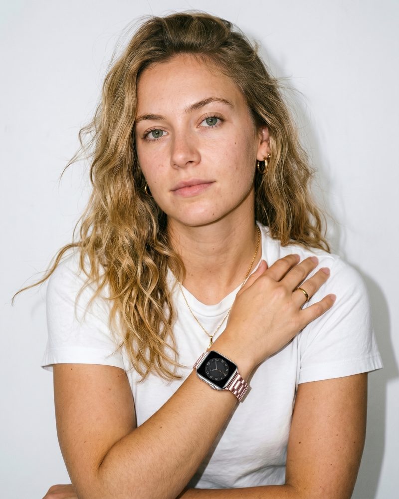 Alternative view of Madison Steel Band for Apple Watch - Rose Gold