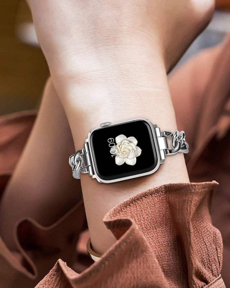 Alternative view of Monte Carlo Bracelet Band For Apple Watch - Silver
