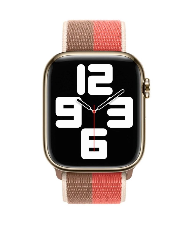 Pink Pomelo / Tan Sport Loop For Apple Watch - Image 6