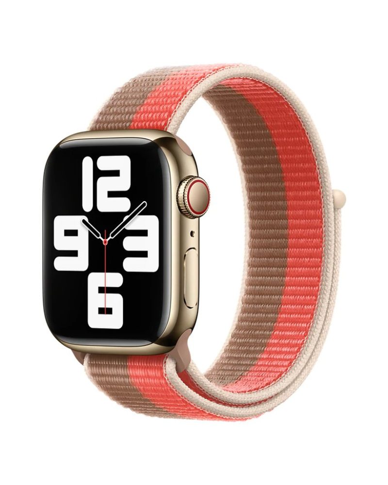 Pink Pomelo / Tan Sport Loop For Apple Watch - Image 5