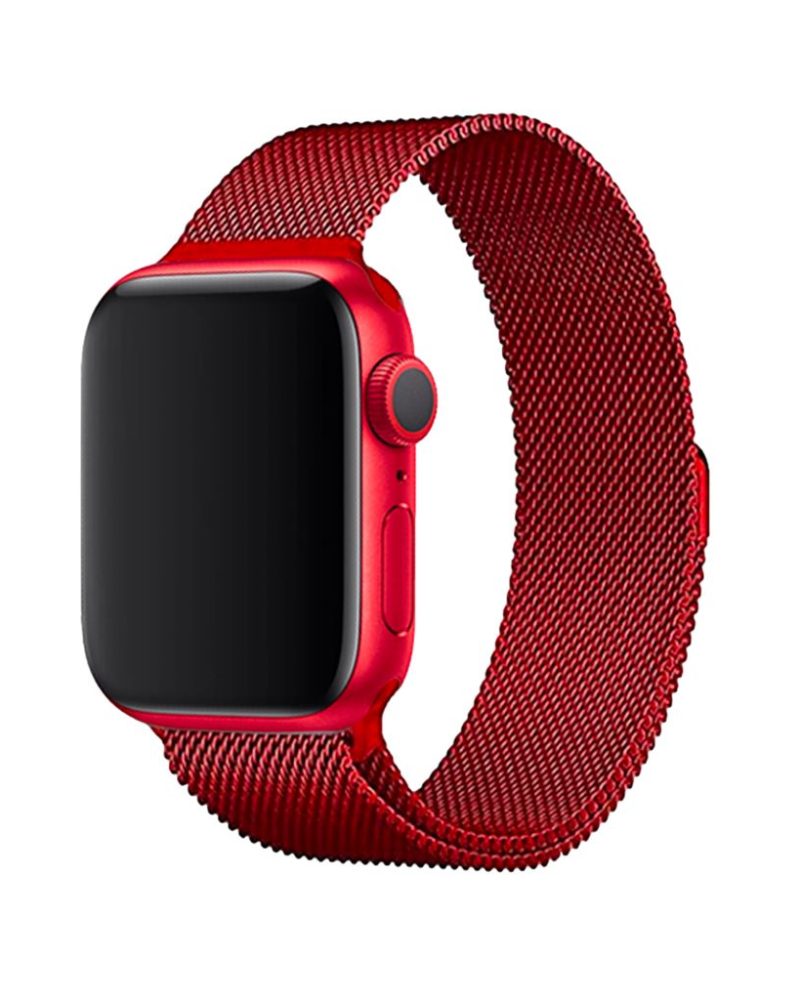 Red Milanese Loop for Apple Watch
