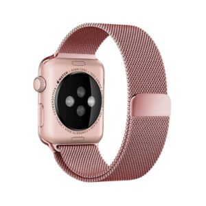 Alternative view of Rose Pink Milanese Loop for Apple Watch