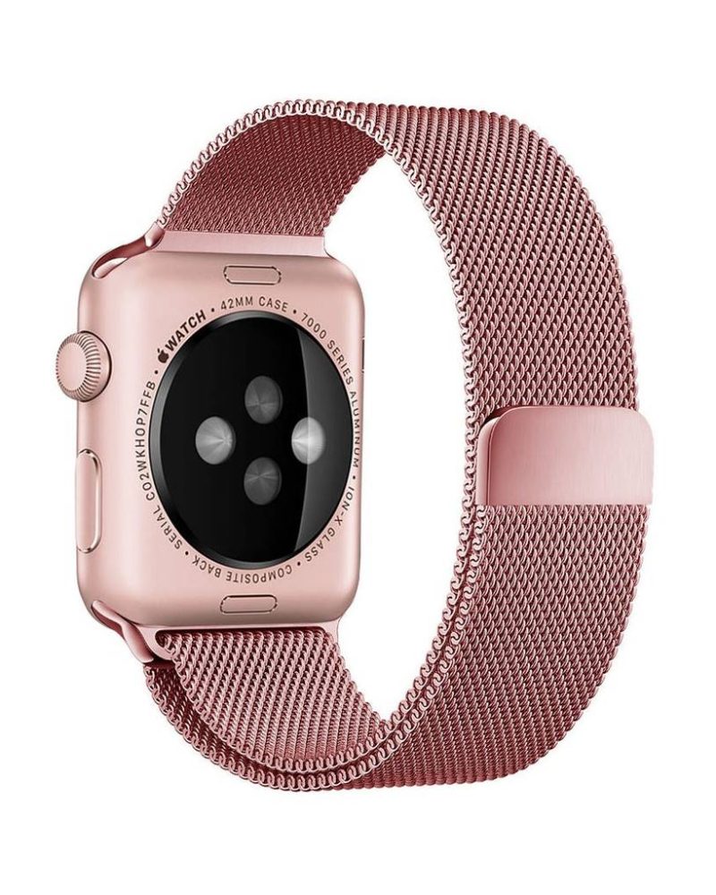 Rose Pink Milanese Loop for Apple Watch - Image 3