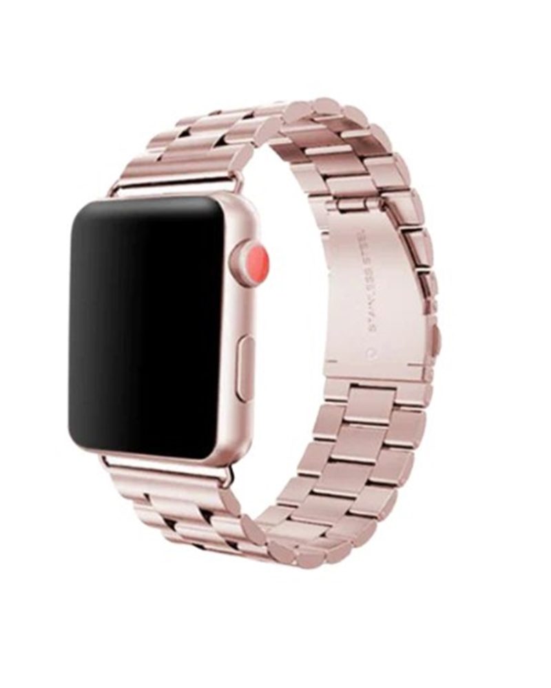 Rose Pink Slim Stainless Steel Band for Apple Watch