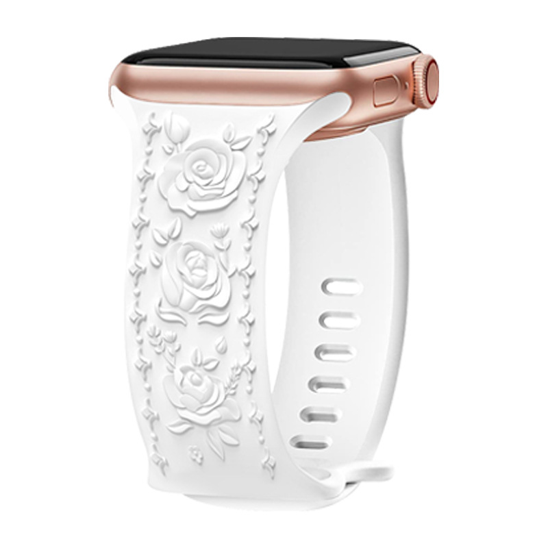 Rose Sport Band for Apple Watch - White