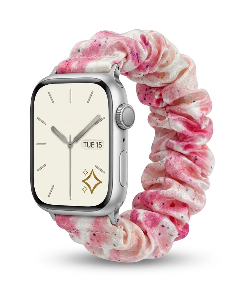 Satin Scrunchie Band for Apple Watch - Light Peach