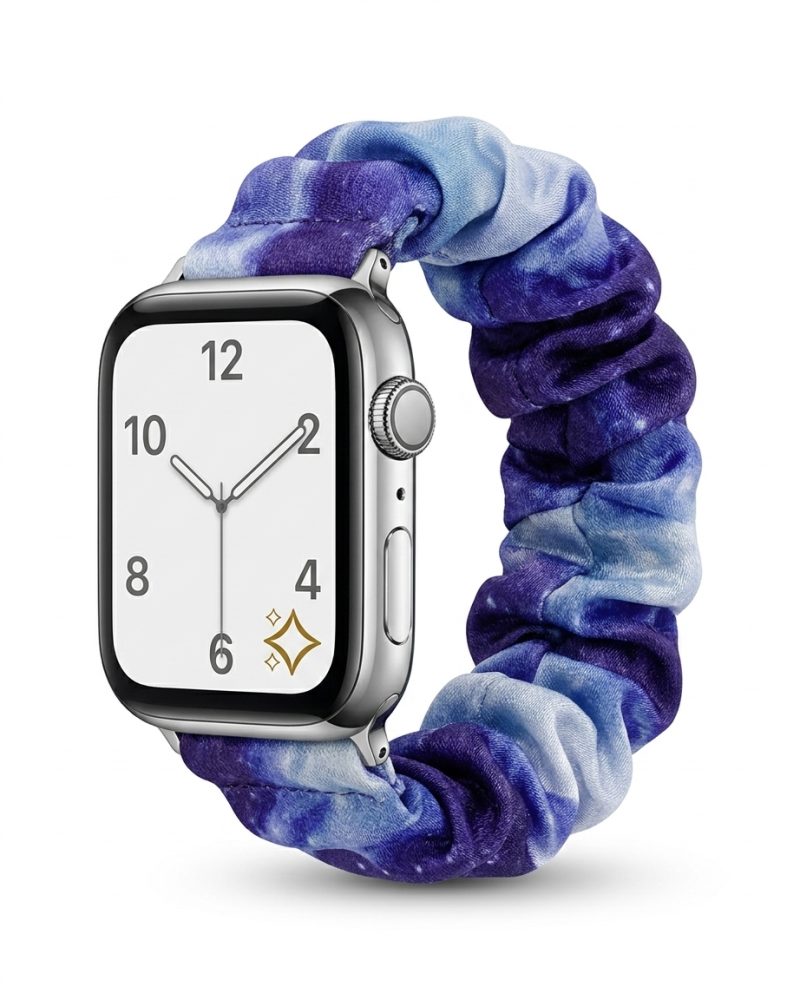 Satin Scrunchie Band for Apple Watch - Starry Purple