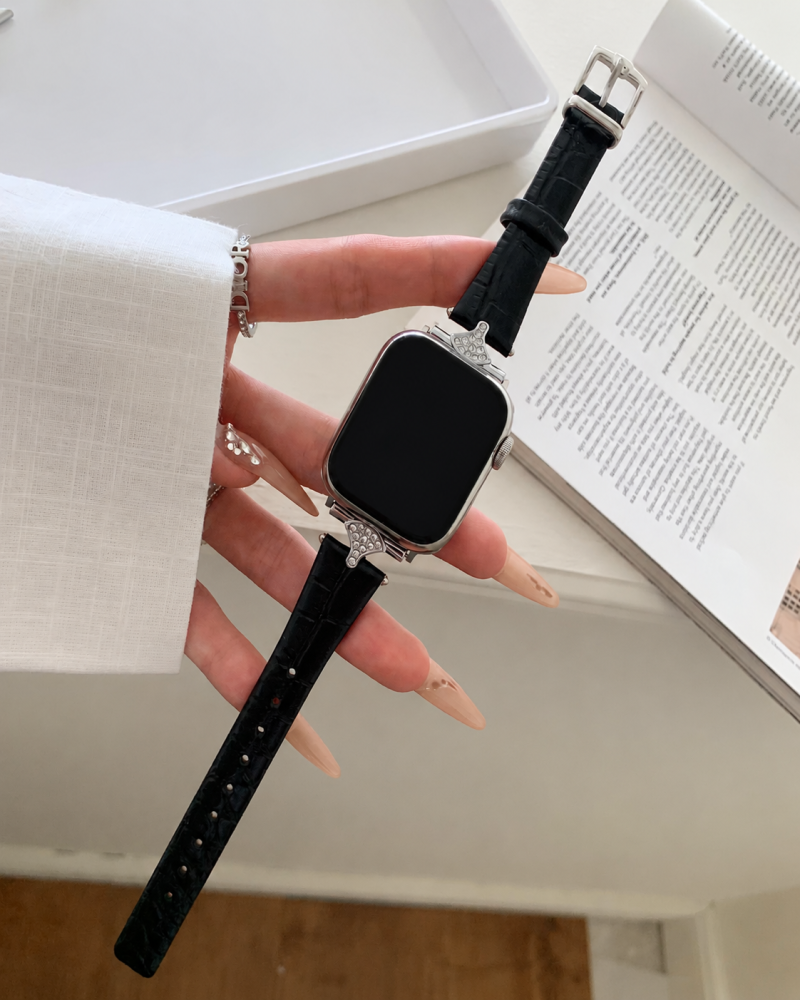 Sophia Leather Strap for Apple Watch - Black