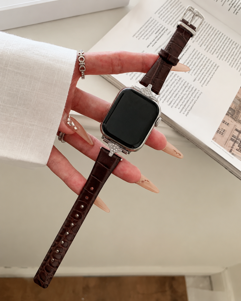Sophia Leather Strap for Apple Watch - Dark Brown