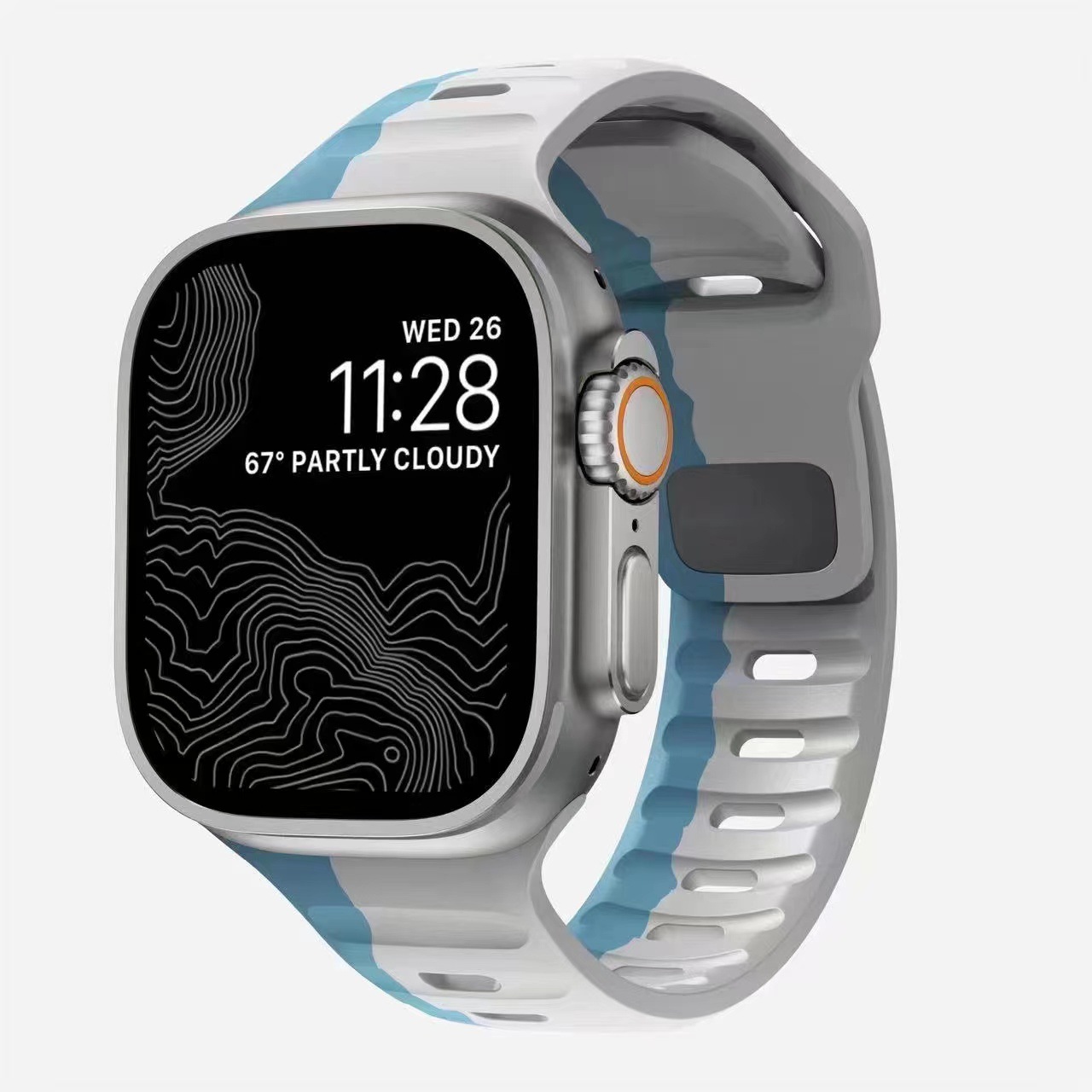 Sport Strap Raw for Apple Watch - Blue Light Gray