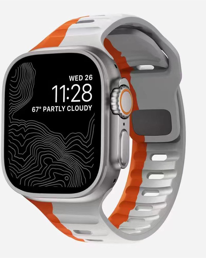 Sport Strap Raw for Apple Watch - Orange Light Gray