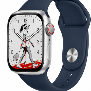 Model wearing Storm Blue Sport Band for Apple Watch Apple Watch band