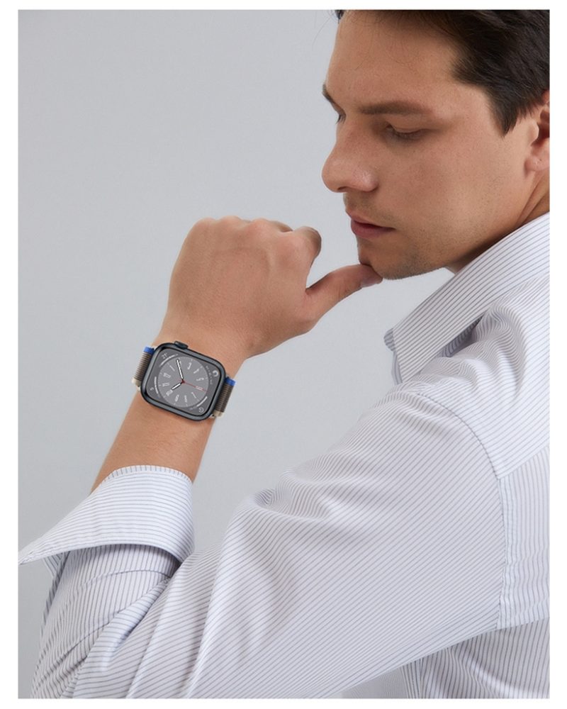Alternative view of Trial Loop Strap For Apple Watch in Blue/Grey