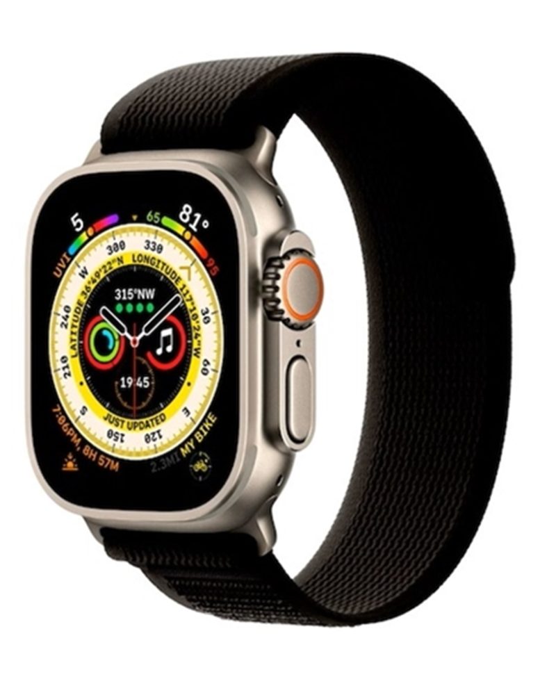 Alternative view of Trial Loop Strap For Apple Watch in Pure Black
