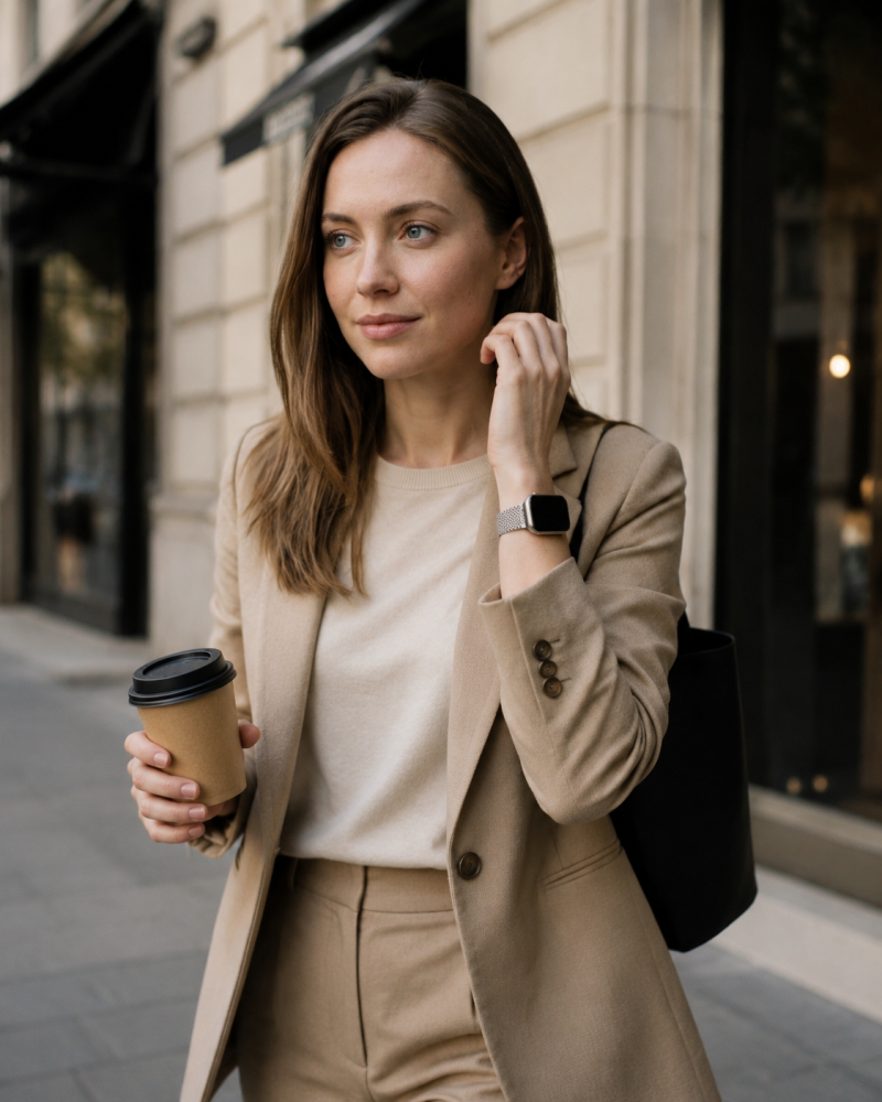 Alternative view of Zoe Magnetic Band for Apple Watch - Starlight